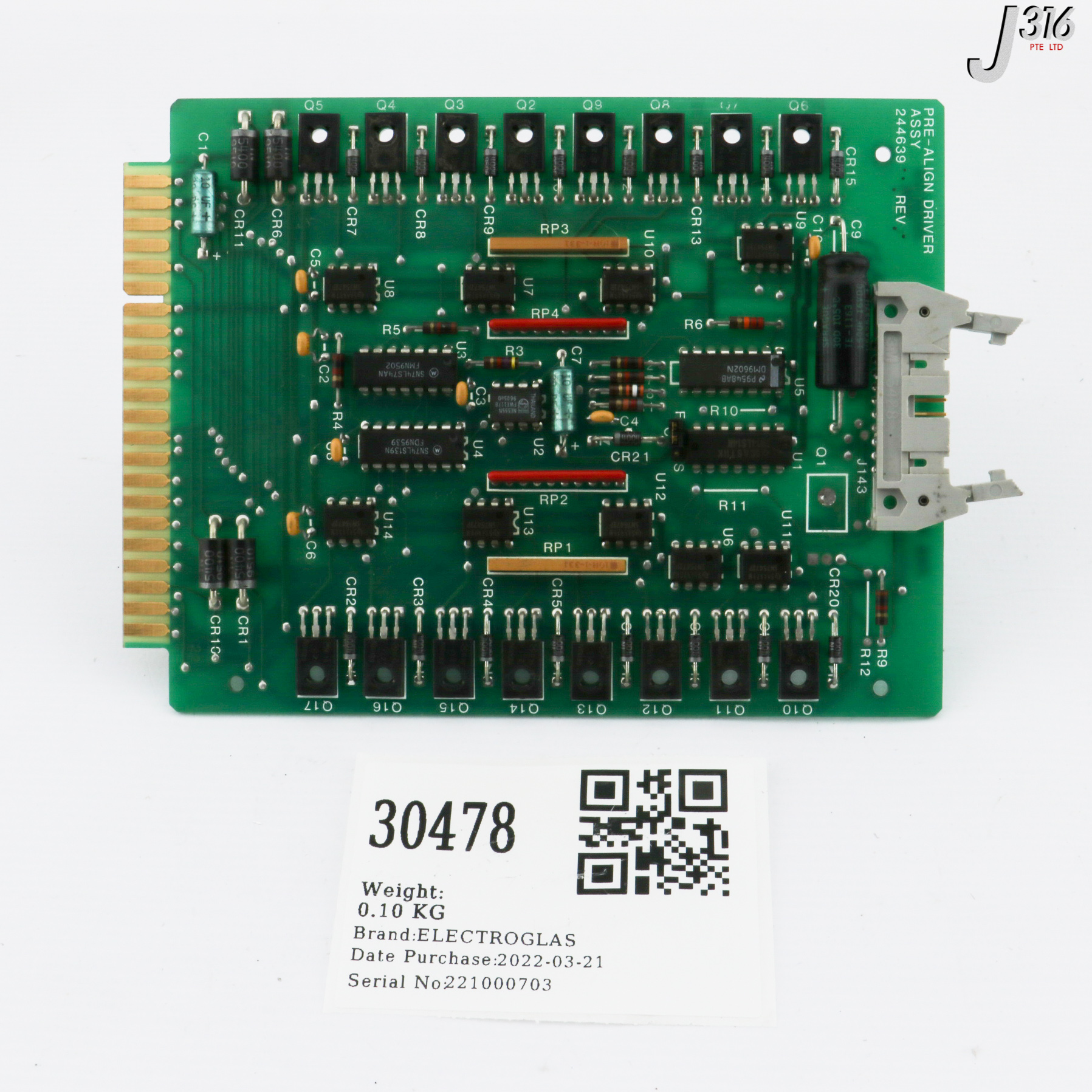 専用⑯ 30478 ELECTROGLAS PCB, PRE-ALIGN DRIVER 244639-002 | eBay